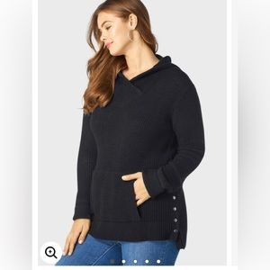 Thermal Hoodie Sweater-Black